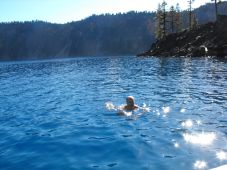 Swimming in Crater Lake at Wizard Island