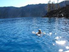 Dan swimming in Crater Lake