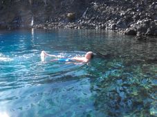 Dan swimming in Crater Lake