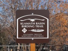 Klamath Basin Trail Sign in Klamath Falls, Oregon